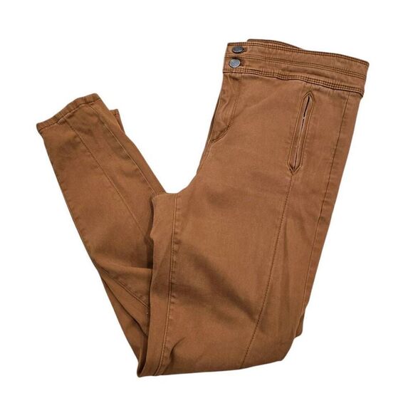 Loft Pants Women's 29 Brown Slash Pockets Skinny Leg Chic Preppy Classic Stretch - Picture 2 of 6